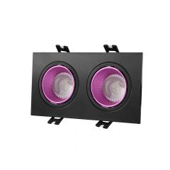 DK3072-BK+PI Встраиваемый светильник, IP 20, 10 Вт, GU5.3, LED, черный/розовый, пластик в Заречном - zarechnyy.mebel24.online | фото