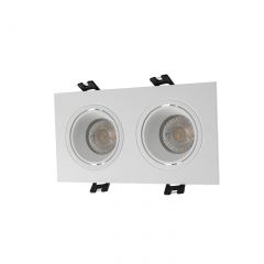 DK3072-WH Встраиваемый светильник, IP 20, 10 Вт, GU5.3, LED, белый/белый, пластик в Заречном - zarechnyy.mebel24.online | фото