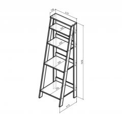 Этажерка лофт (белый) в Заречном - zarechnyy.mebel24.online | фото 3