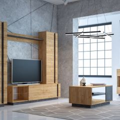 Гостиная Арчи (Дуб Золотой/Камень Темный) в Заречном - zarechnyy.mebel24.online | фото 2