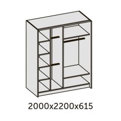 ИННЭС-5 Шкаф-купе 2-х дв. 2000 (2дв. Ф4 - венге вставка зеркало) в Заречном - zarechnyy.mebel24.online | фото 2