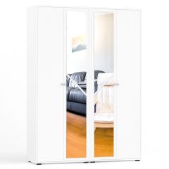 Камелия Шкаф 4-х створчатый, цвет белый, ШхГхВ 160х48х220 см., универсальная сборка, можно использовать как два отдельных шкафа в Заречном - zarechnyy.mebel24.online | фото
