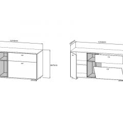 ЛАНС Комод К101 (дуб бунратти/белый) в Заречном - zarechnyy.mebel24.online | фото 2