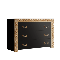 Комод Тиффани Premium черная/золото (ТФКМ-1(П) в Заречном - zarechnyy.mebel24.online | фото