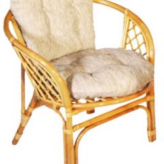 Кресло Багама, подушки светлые обычные шенил (Мёд) в Заречном - zarechnyy.mebel24.online | фото
