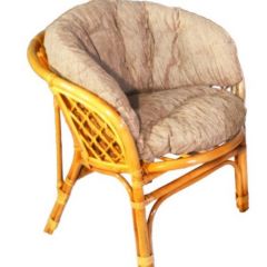 Кресло Багама, подушки светлые полные шенил (Мёд) в Заречном - zarechnyy.mebel24.online | фото