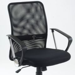 Кресло Barneo K-147 для персонала (черная ткань и сетка) в Заречном - zarechnyy.mebel24.online | фото 6