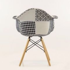 Кресло Barneo N-14 Patchwork черно-белый в Заречном - zarechnyy.mebel24.online | фото 4
