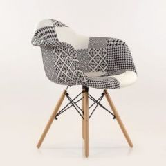 Кресло Barneo N-14 Patchwork черно-белый в Заречном - zarechnyy.mebel24.online | фото 5