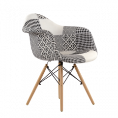 Кресло Barneo N-14 Patchwork черно-белый в Заречном - zarechnyy.mebel24.online | фото