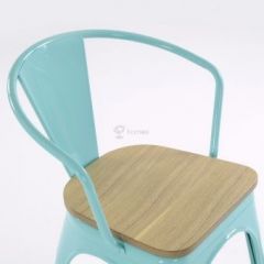 Кресло Barneo N-245 Tolix style Wood  (RAL6027 бирюзовый) в Заречном - zarechnyy.mebel24.online | фото 3