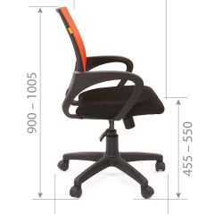 Кресло для оператора CHAIRMAN 696 black (ткань TW-11/сетка TW-04) в Заречном - zarechnyy.mebel24.online | фото 5