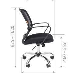 Кресло для оператора CHAIRMAN 698 хром (ткань TW 19/сетка TW 69) в Заречном - zarechnyy.mebel24.online | фото 7