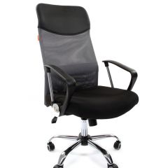 Кресло для руководителя CHAIRMAN 610 N(15-21 черный/сетка серый) в Заречном - zarechnyy.mebel24.online | фото 1