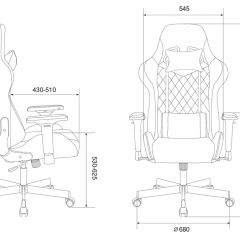 Кресло игровое Бюрократ VIKING 7 KNIGHT BR FABRIC коричневый/бежевый в Заречном - zarechnyy.mebel24.online | фото 4