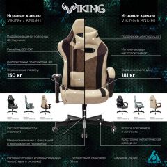 Кресло игровое Бюрократ VIKING 7 KNIGHT BR FABRIC коричневый/бежевый в Заречном - zarechnyy.mebel24.online | фото 5