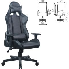 Кресло компьютерное BRABIX "GT Carbon GM-115" (две подушки, экокожа, черное) 531932 в Заречном - zarechnyy.mebel24.online | фото 5