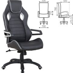 Кресло компьютерное BRABIX "Techno Pro GM-003" (черное/серое, вставки серые) 531814 в Заречном - zarechnyy.mebel24.online | фото 2