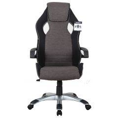Кресло компьютерное BRABIX Techno GM-002 (ткань) черное/серое, вставки белые (531815) в Заречном - zarechnyy.mebel24.online | фото 3