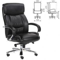 Кресло офисное BRABIX "Direct EX-580" (хром/рециклированная кожа/черное) 531824 в Заречном - zarechnyy.mebel24.online | фото 1