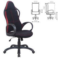 Кресло офисное BRABIX PREMIUM "Force EX-516" (ткань черное/вставки красные) 531571 в Заречном - zarechnyy.mebel24.online | фото