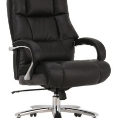 Кресло офисное BRABIX PREMIUM "Bomer HD-007" (рециклированная кожа, хром, черное) 531939 в Заречном - zarechnyy.mebel24.online | фото 1