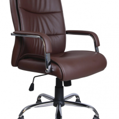 Кресло офисное BRABIX "Space EX-508" (экокожа, хром, коричневое) 531164 в Заречном - zarechnyy.mebel24.online | фото 1