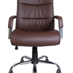 Кресло офисное BRABIX "Space EX-508" (экокожа, хром, коричневое) 531164 в Заречном - zarechnyy.mebel24.online | фото 3