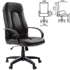 Кресло офисное BRABIX "Strike EX-525" (экокожа черная) 531382 в Заречном - zarechnyy.mebel24.online | фото 2