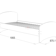 Кровать-4 одинарная (900*1900) в Заречном - zarechnyy.mebel24.online | фото 2