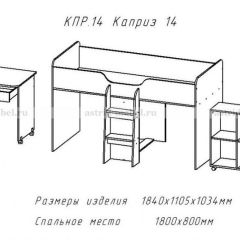 КАПРИЗ-14 Кровать 800 двухъярусная без рисунка в Заречном - zarechnyy.mebel24.online | фото 2