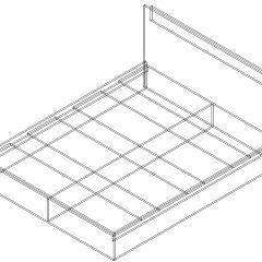 СОФИЯ Кровать КР 1400 (венге/дуб белфорт) щиты в Заречном - zarechnyy.mebel24.online | фото 2