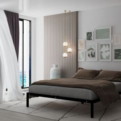 Кровать Мета с матрасом 1200 (черный) в Заречном - zarechnyy.mebel24.online | фото 2