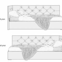 Кровать угловая Лилу интерьерная +основание (90х200) в Заречном - zarechnyy.mebel24.online | фото 2
