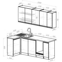 Кухонный гарнитур Амели прайм 400 1100х2000 мм в Заречном - zarechnyy.mebel24.online | фото 2