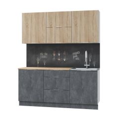 Кухонный гарнитур Асти-дуб сонома 1,8 в Заречном - zarechnyy.mebel24.online | фото 2