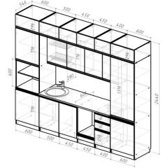 Кухонный гарнитур Паола люкс 3000 мм в Заречном - zarechnyy.mebel24.online | фото 2