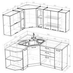 Кухонный гарнитур Паола оптима 1500х1800 мм в Заречном - zarechnyy.mebel24.online | фото 2