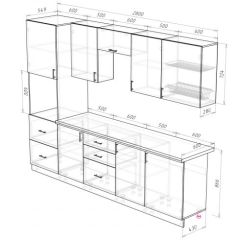 Кухонный гарнитур Прованс (2.8 м) с карнизом в Заречном - zarechnyy.mebel24.online | фото 3