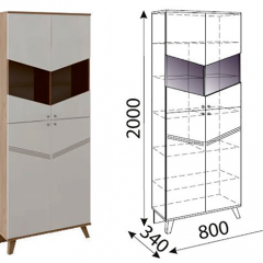 Лимба (гостиная) М02 Шкаф-витрина в Заречном - zarechnyy.mebel24.online | фото