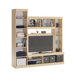 МАКСИ Мини-стенка дуб сонома/белое дерево в Заречном - zarechnyy.mebel24.online | фото