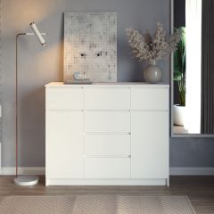 МОРИ МК 1200.4 Комод (белый) в Заречном - zarechnyy.mebel24.online | фото 3