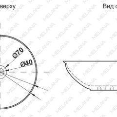 Накладная раковина melana mln-t4029-b15 в Заречном - zarechnyy.mebel24.online | фото 2