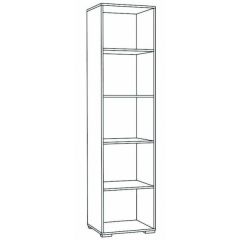 Пенал Ненси 400 (Венге/Белый глянец) в Заречном - zarechnyy.mebel24.online | фото 2