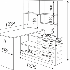 Подростковая Волкер (модульная) в Заречном - zarechnyy.mebel24.online | фото 23