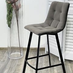 Полубарный стул CHILLI-QB SQUARE графит #14, велюр / черный каркас (H=66cm) М-City в Заречном - zarechnyy.mebel24.online | фото 4