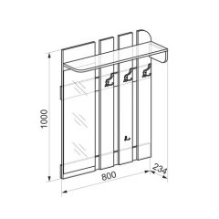 АВРОРА Прихожая (модульная) в Заречном - zarechnyy.mebel24.online | фото 5