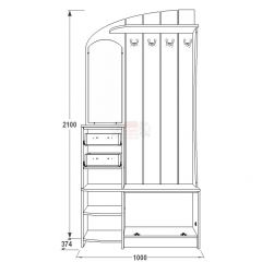 Прихожая Саша - 14 в Заречном - zarechnyy.mebel24.online | фото 2