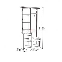 Прихожая Саша - 15 в Заречном - zarechnyy.mebel24.online | фото 2