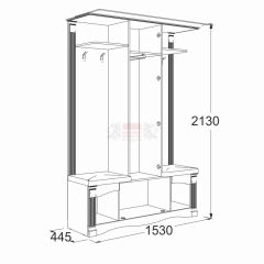 Прихожая Саша - 17 в Заречном - zarechnyy.mebel24.online | фото 2